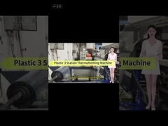 সম্পূর্ণ স্বয়ংক্রিয় প্লাস্টিকের থ্রি স্টেশন থার্মোফর্মিং মেশিন